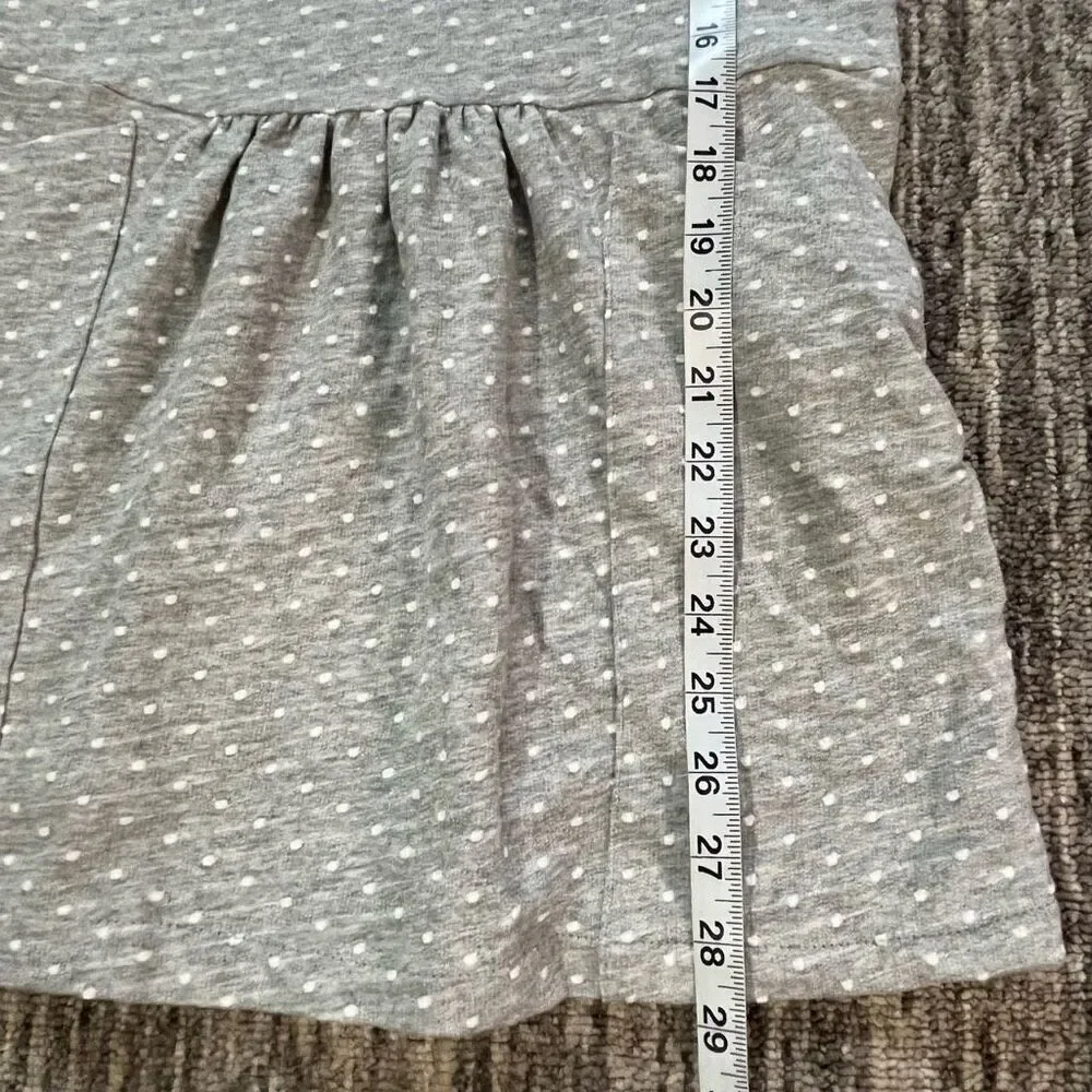 Gap Kids Girls Size Large Knit Shirt Dress Gray Long‎ Sleeve Pockets NWT